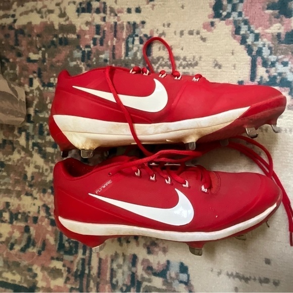 Nike Air Clipper '17 Men's Metal Baseball Cleats red white size 10.5 - Picture 9 of 13